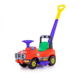 Игрушечный автомобиль Джип каталка с ручкой №2 красный Полесье 62949