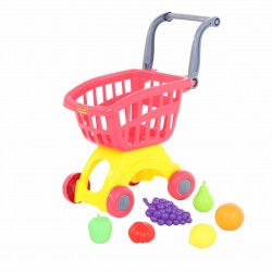 Детская тележка для маркета Мини с набором продуктов №3 Полесье 71378