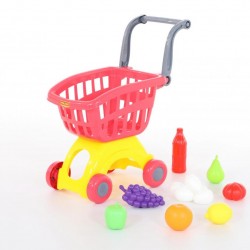 Детская тележка для маркета Мини с набором продуктов №14 Полесье 71385 