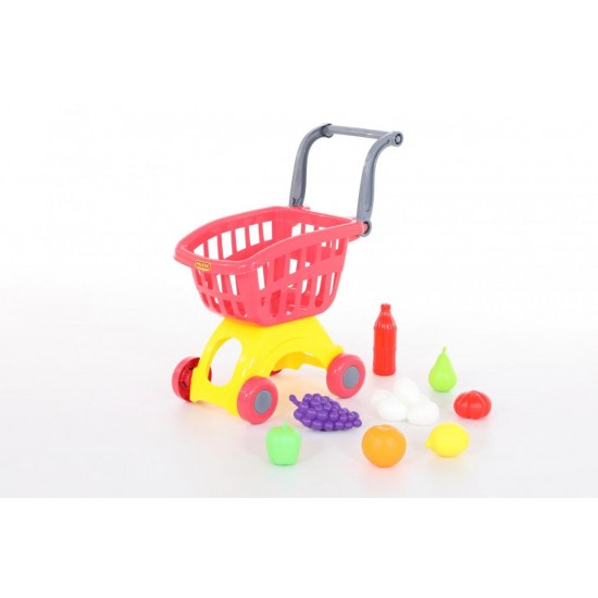 Детская тележка для маркета Мини с набором продуктов №14 Полесье 71385 