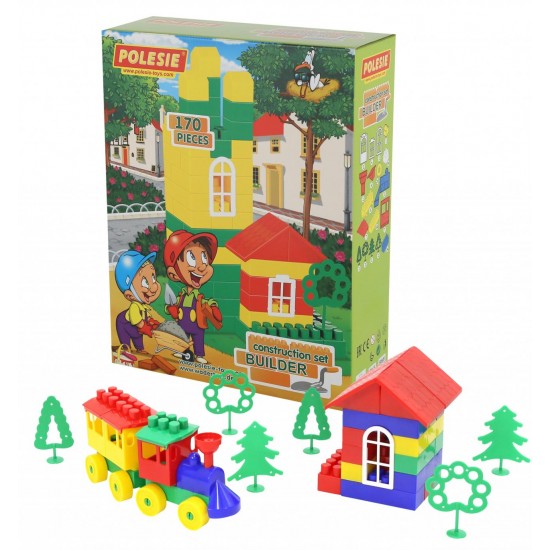 Детский конструктор Строитель Полесье 170 элементов 3447