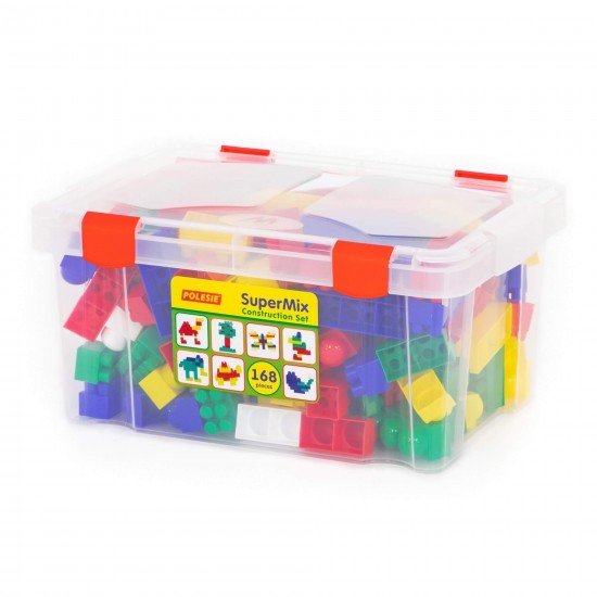 Детский конструктор Полесье Супер Микс 168 элементов арт 50601