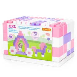 Детский конструктор строительный XXL Полесье 72 элемента (v2)/соединитель арт. 68088