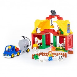 Конструктор Полесье Макси Весёлая ферма 65 элементов (в коробке) арт 77561