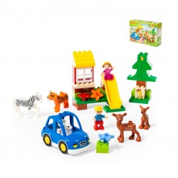 Конструктор Полесье Макси Зоопарк 40 элементов (в коробке) арт 77752