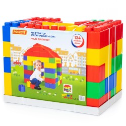 Детский конструктор строительный Дом Полесье 134 элемента 37473