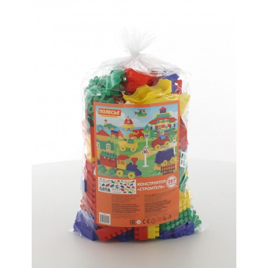 Детский конструктор Строитель Полесье 287 элементов 52551