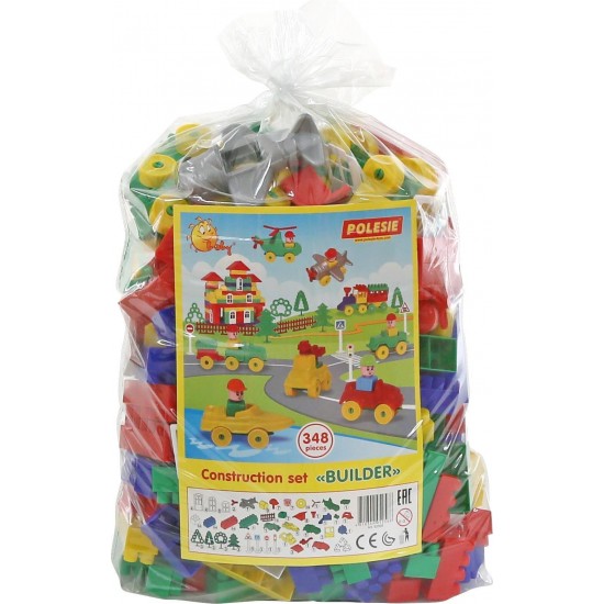 Детский конструктор Строитель Полесье 348 элементов 52568