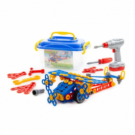 Детский конструктор Изобретатель/Самолёт №2 Полесье144 элемента