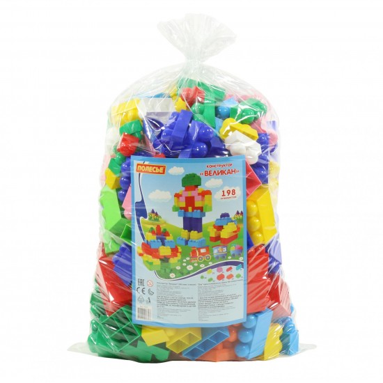 Детский конструктор  Полесье Великан 198 элементов арт 7727