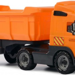 Игрушечный Volvo автомобиль самосвал с полуприцепом в сеточке Полесье 8749