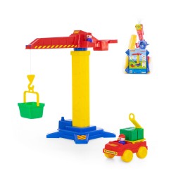 Игрушечный башенный кран №1/автомобиль Полесье 58195