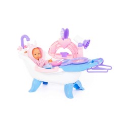 Набор для купания кукол №2 с аксессуарами и пупсом Полесье 83432 в коробке