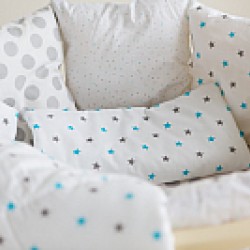 Комплект постельного белья Баю-Бай Геометрия 5 предметов К51-Г4 синий