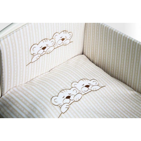 Простыня на резинке LAPPETTI ТИГРЯТА Бежевая