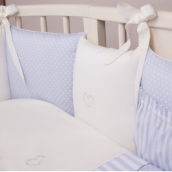 Комплект постельного белья Perina Неженка Овал 7 предметов голубой НО7.4-125*75