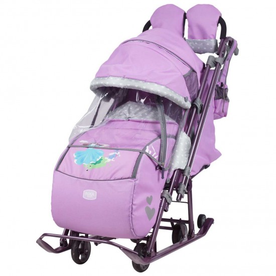 Санки коляска НИКА ДЕТЯМ 7-4 Лиловый 