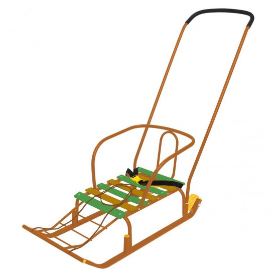 Санки Тимка 5 комфорт оранжевые Ника