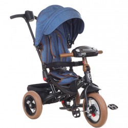 Детский велосипед MINI TRIKE ДЖИНС 3-х колесный DARK BLUE JEANS Синий